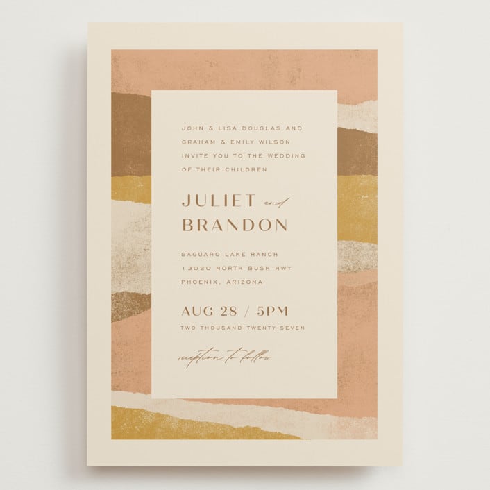 "Rustic Union" - Wedding Invitations in Sunset by Michelle Taylor - Front