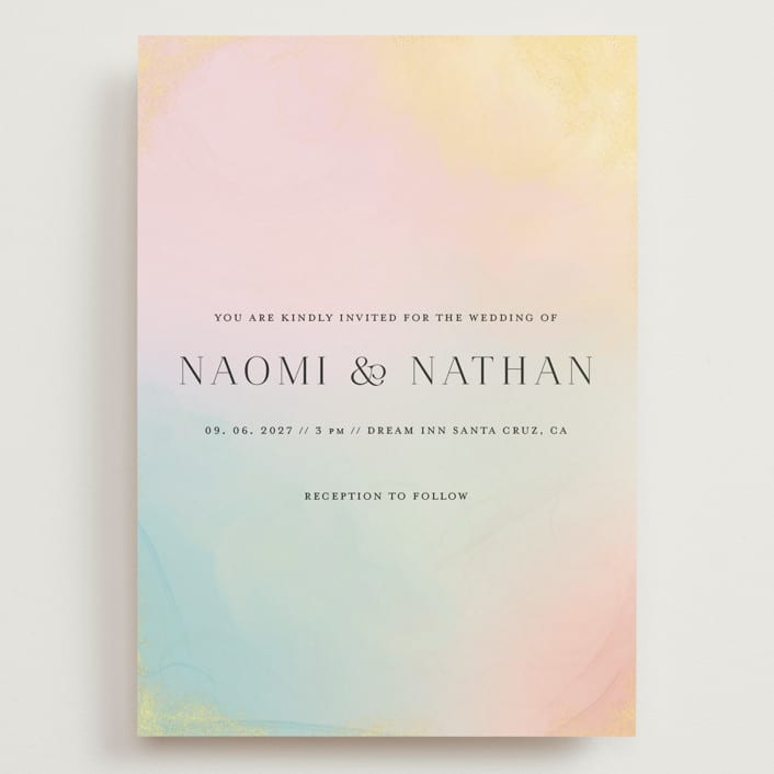 "marshmallow" - Wedding Invitations in Sunrise by Petra Kern - Front