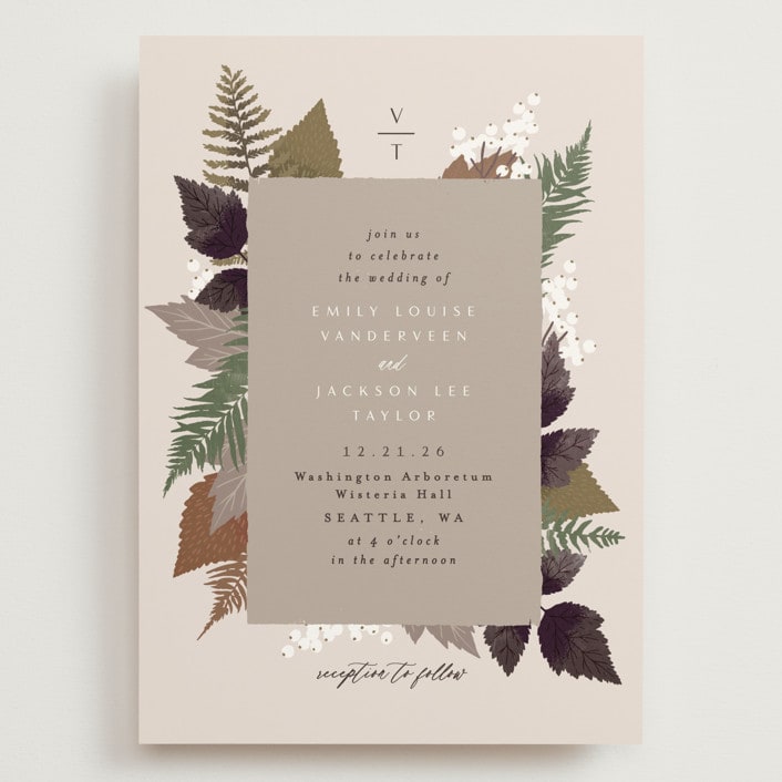 "Autumnal" - Wedding Invitations in Natural by Alethea and Ruth - Front