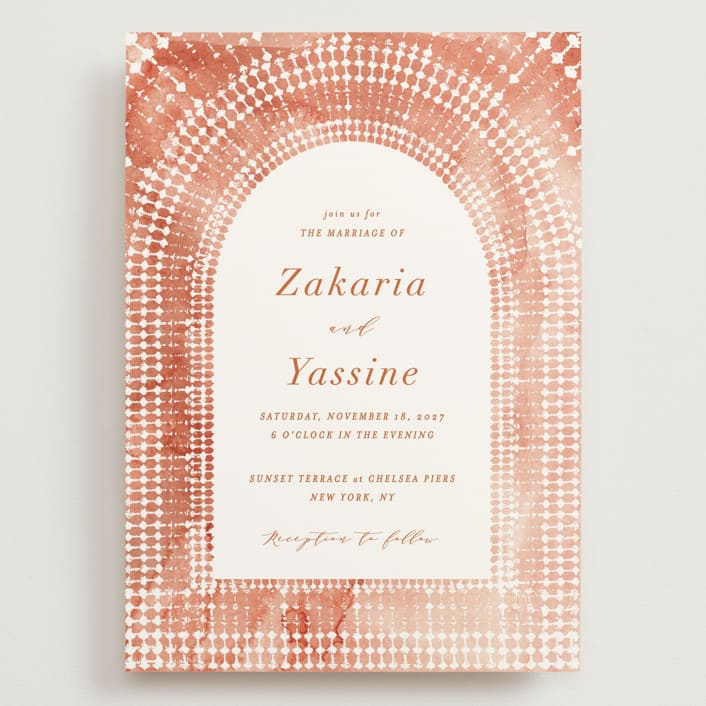 "Moroccan Jewel" - Wedding Invitations in Sepia Sunset by Zhay Smith - Front