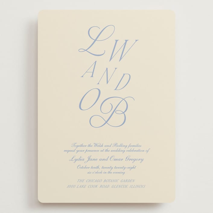 "Luxe" - Wedding Invitations in Ocean by Baumbirdy - Front