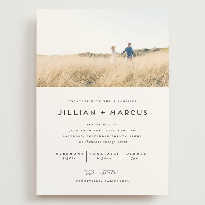 "Picturesque" - Wedding Invitations in Linen by Christie Garcia - Front