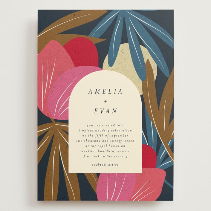 "Tropical Sonata" - Wedding Invitations in Hawaii by Ani Somi - Front