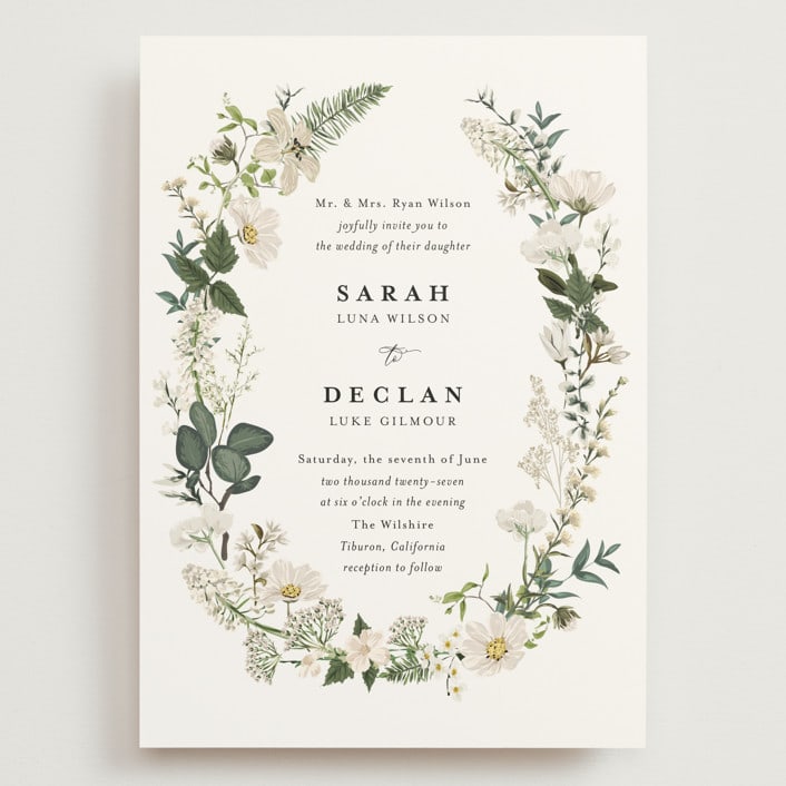 "Lilac Bloom" - Wedding Invitations in Opal by Susan Moyal - Front