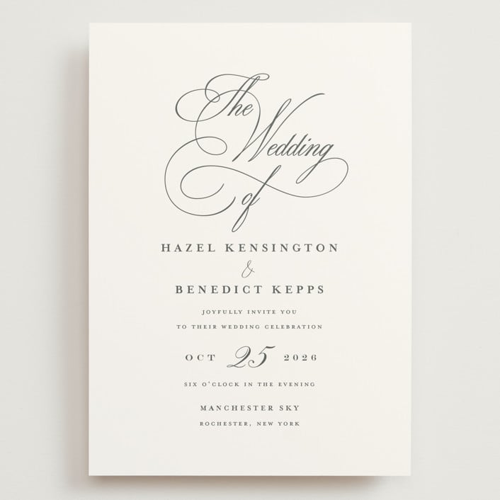 "scamorza" - Wedding Invitations in Pearl by chocomocacino - Front