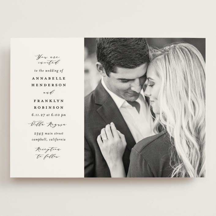 "Classically Us" - Wedding Invitations in Cotton by Simona Camp - Front