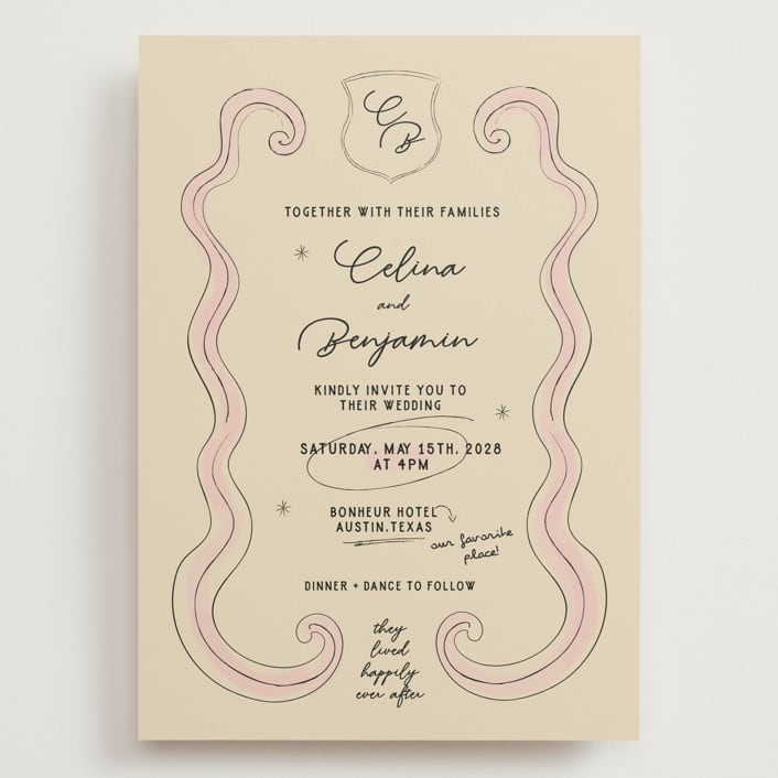 "Modern Fairy Tale" - Wedding Invitations in Linen by Helena Vitto - Front