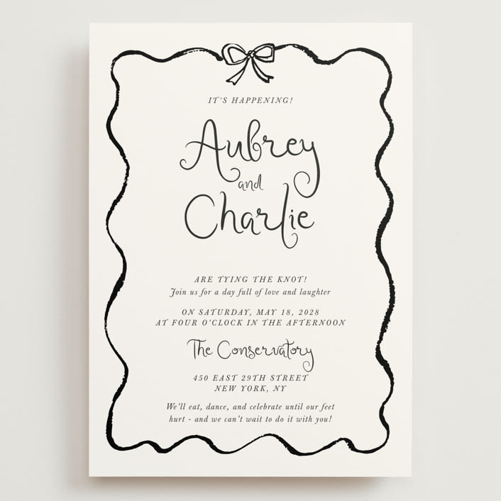 "quirky fun" - Wedding Invitations in Tuxedo by Cass Loh - Front