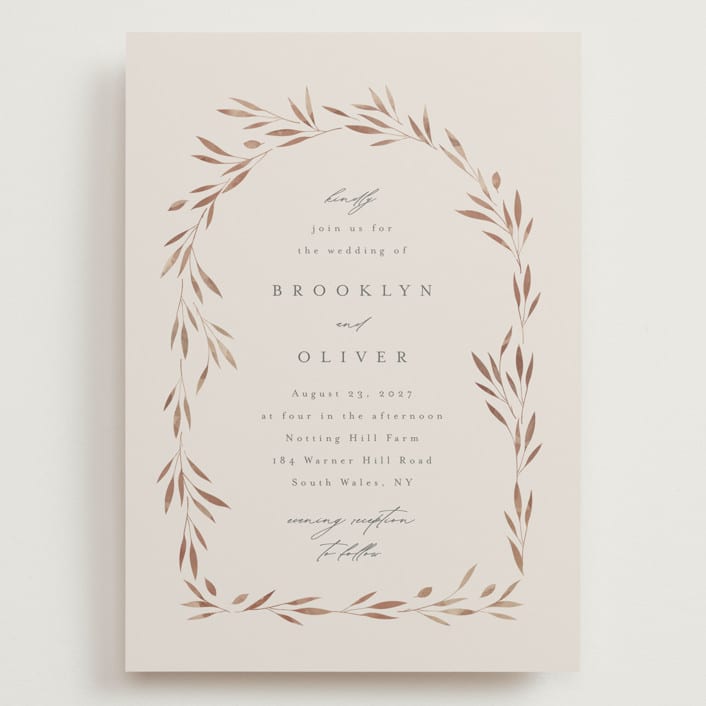 "Lennox" - Wedding Invitations in Harvest by Kristie Kern - Front