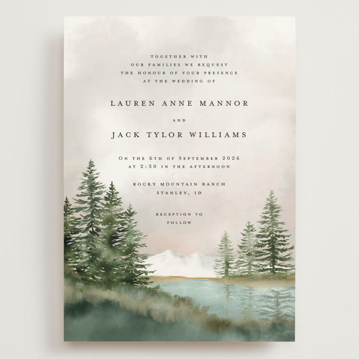 "montagna" - Wedding Invitations in Forest by Petra Kern - Front