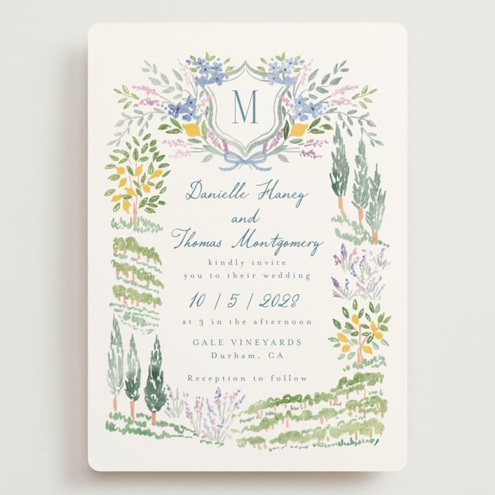 "Vineyard Love" - Wedding Invitations in Summer by Petra Kern - Front