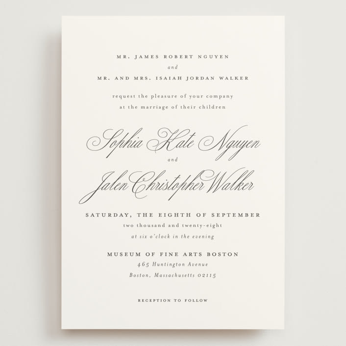 "From This Moment On" - Wedding Invitations in Classique by Design Lotus - Front