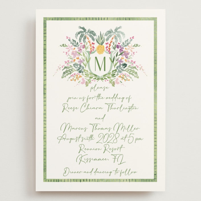 "Tropical Dreams" - Wedding Invitations in Jungle by Petra Kern - Front