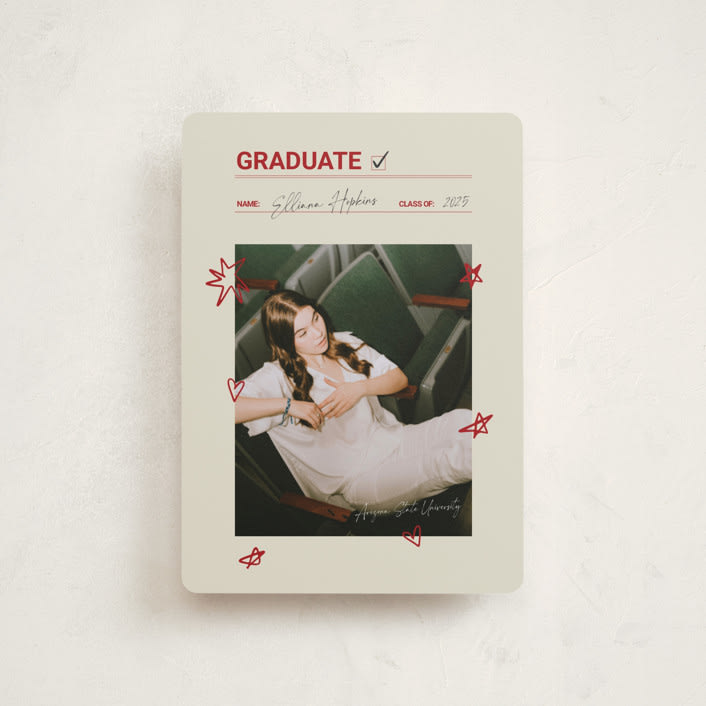 "Checklist Complete" - Graduation Announcements in Parchment by Zove Ahhh - Front