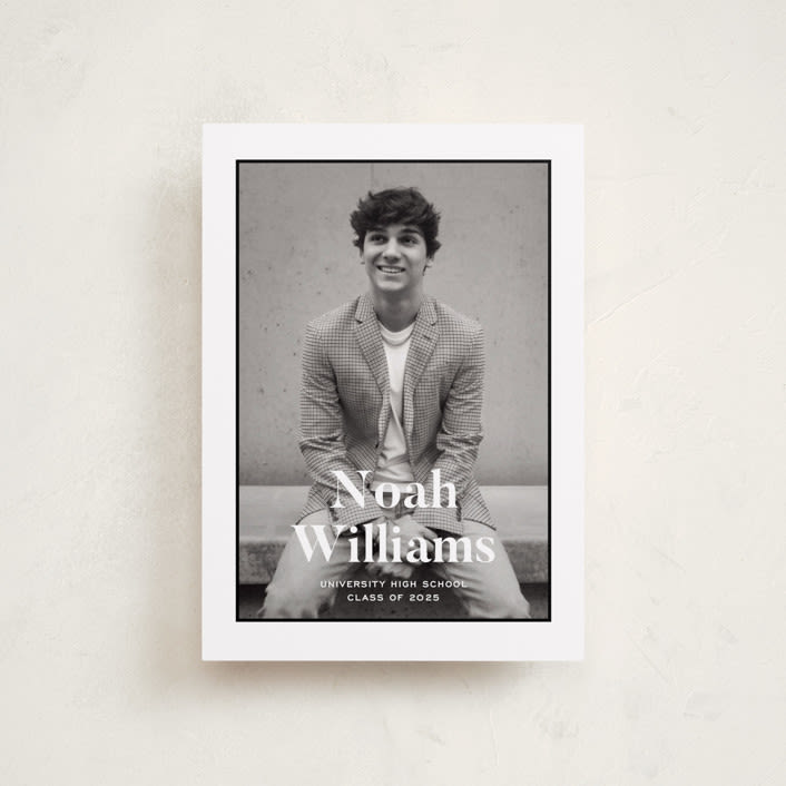 "Maple" - Graduation Announcements in Tuxedo by Annie Shapiro - Front