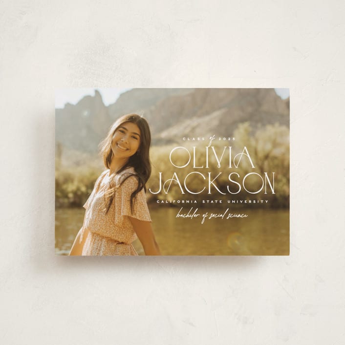 "Sure Thing" - Graduation Announcements in Waterlily by Owl and Toad - Front