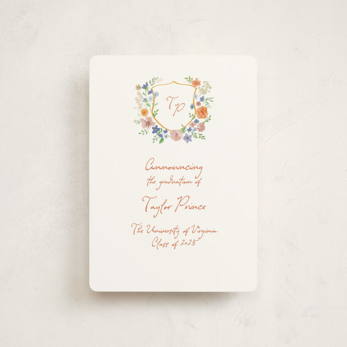 "wildflowers crest" - Graduation Announcements in Hoos by Cass Loh - Front