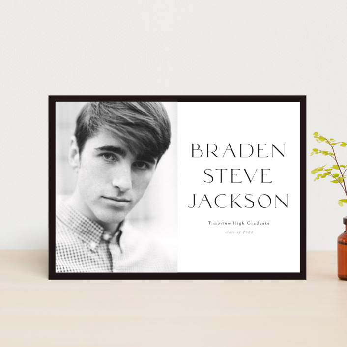 "Classy Graduate" - Graduation Announcements in Salt by Stephanie Hawkes - Front