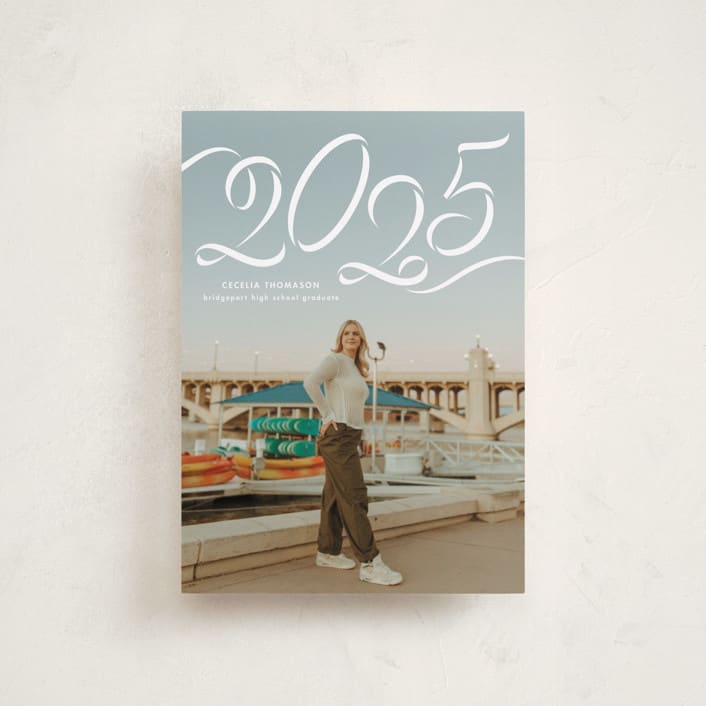 "Ribbon" - Graduation Announcements in Salt by Lea Delaveris - Front