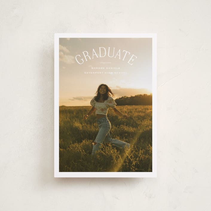 "Study Guide" - Graduation Announcements in Cloud by Carolyn MacLaren - Front