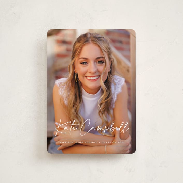 "Signature Grad" - Graduation Announcements in Linen by Erica Krystek - Front