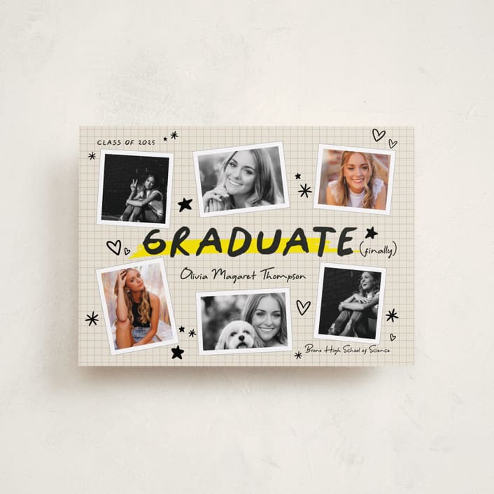 "Grad Journal" - Graduation Announcements in Paper by Orasie - Front