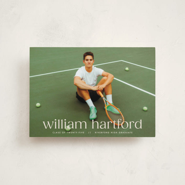 "Hartford" - Graduation Announcements in Silk by Ellen Schlegelmilch - Front