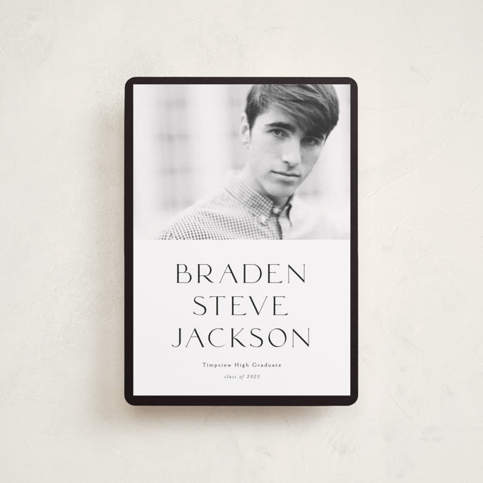 "Classy Graduate" - Graduation Announcements in Salt by Stephanie Hawkes - Front