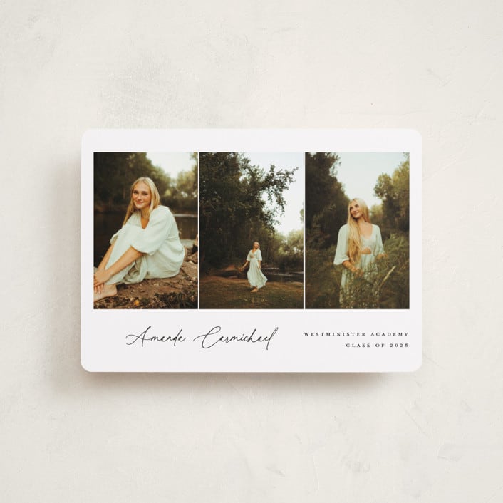 "The Trio" - Graduation Announcements in Onyx by Benita Crandall - Front