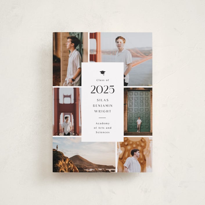 "pastiche" - Graduation Announcements in Raven by Olivia Raufman - Front