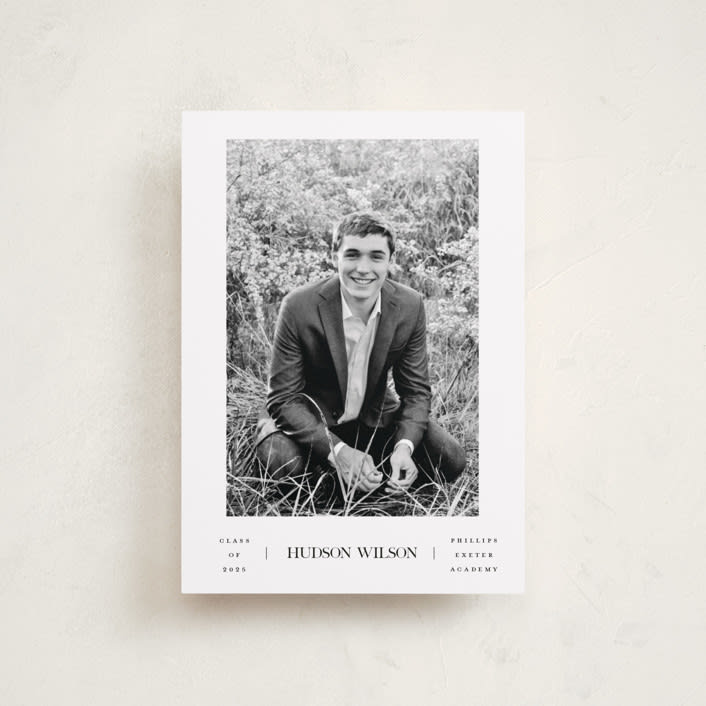 "Collegiate" - Graduation Announcements in Onyx by Benita Crandall - Front