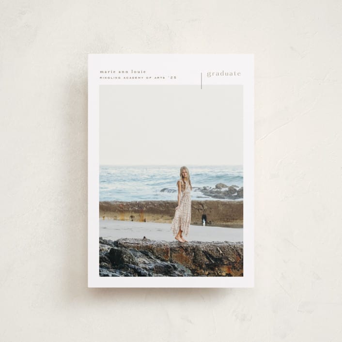 "maine" - Graduation Announcements in Stone by chocomocacino - Front