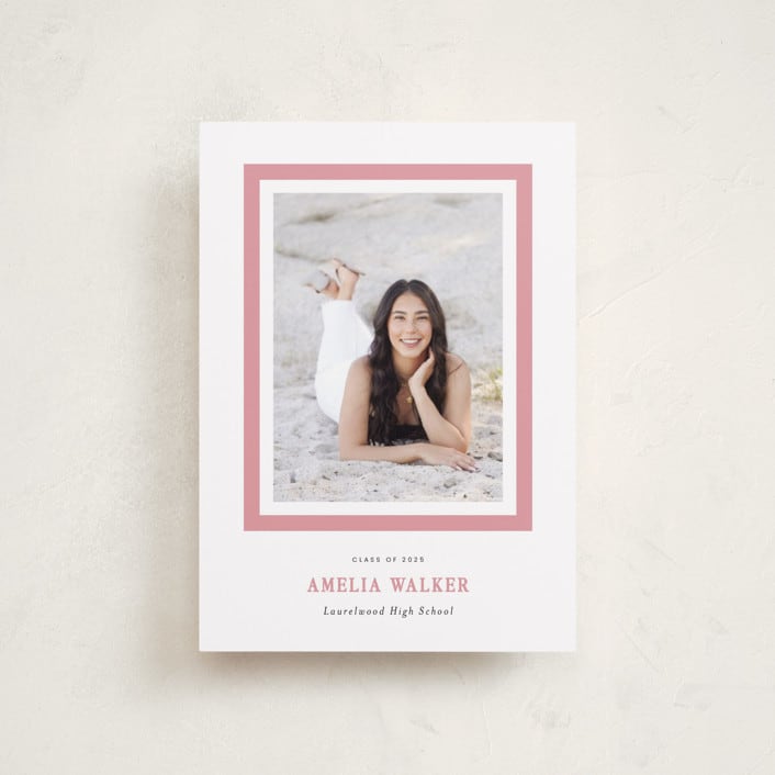 "charm" - Graduation Announcements in Peony by Sara Hicks Malone - Front