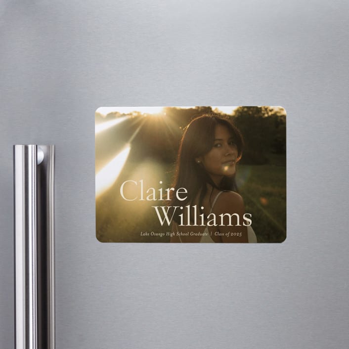 "California" - Graduation Announcements in Milk by Ani Somi - Magnet Front