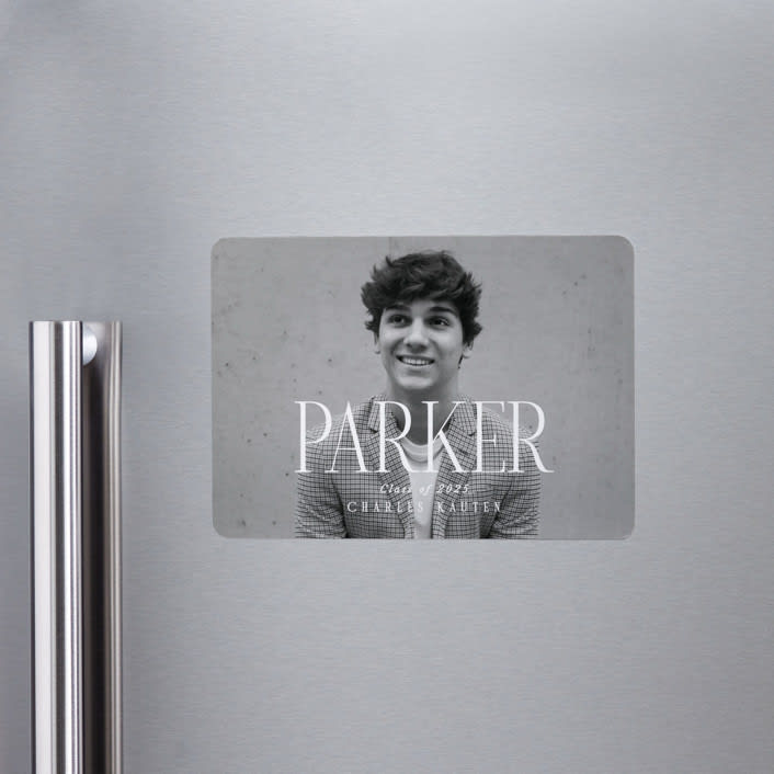 "In the Center" - Graduation Announcements in Cloud by Susan Brown - Magnet Front