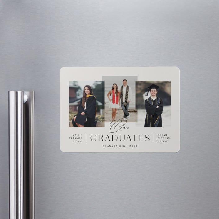 "Our Grads" - Graduation Announcements in Clay by Olivia Raufman - Magnet Front