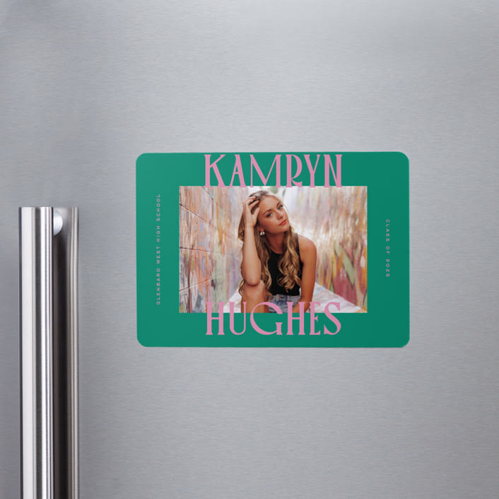 "Kamryn" - Graduation Announcements in Emerald by Erin German - Magnet Front