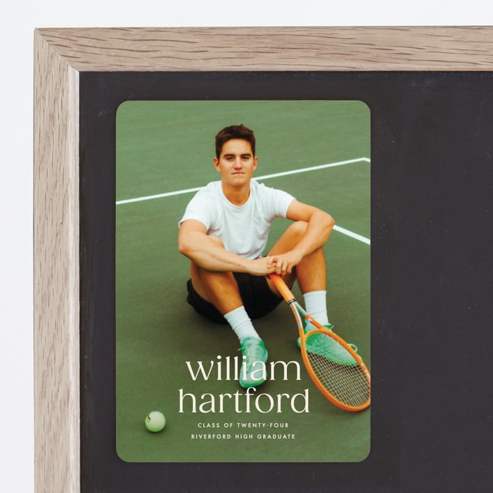 "Hartford" - Graduation Announcements in Silk by Ellen Schlegelmilch - Magnet Front