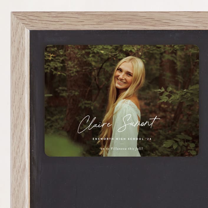 "Journal " - Graduation Announcements in Snow by Sara Hicks Malone - Magnet Front