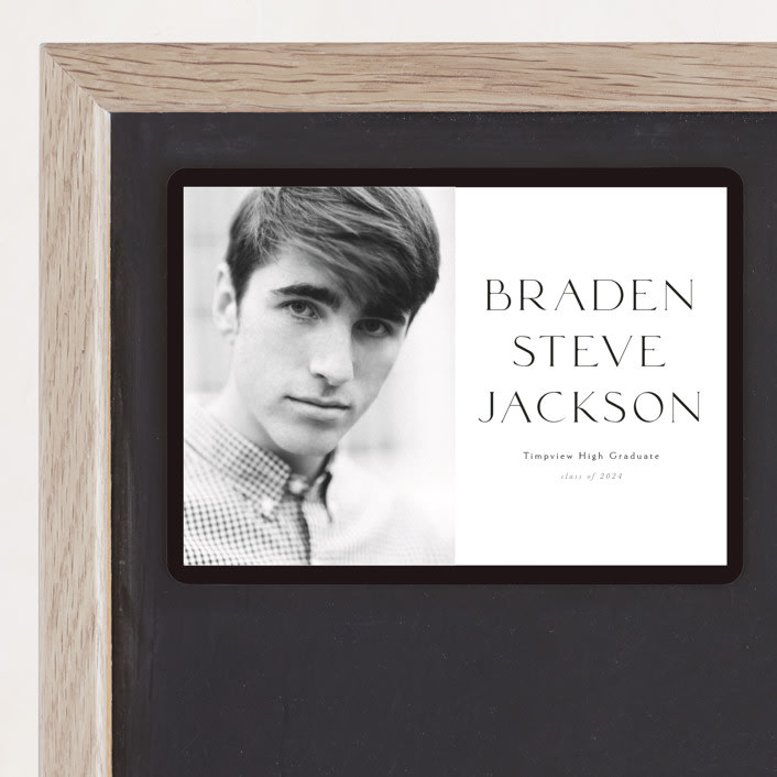"Classy Graduate" - Graduation Announcements in Salt by Stephanie Hawkes - Magnet Front
