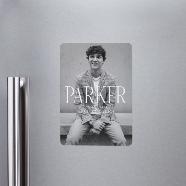 "In the Center" - Graduation Announcements in Cloud by Susan Brown - Magnet Front