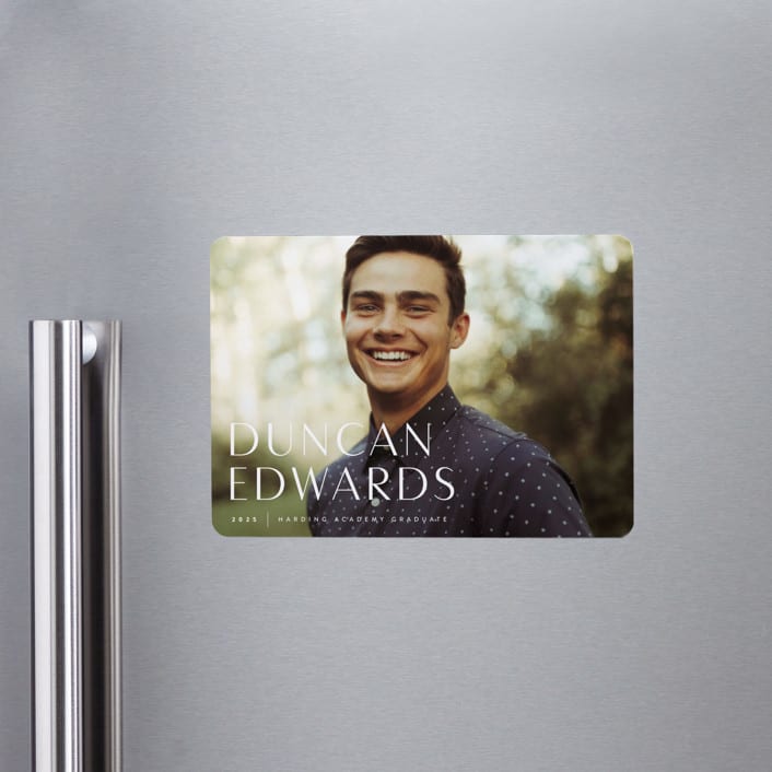 "Classic" - Graduation Announcements in Cloud by Sara Hicks Malone - Magnet Front