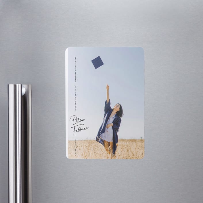 "Lift Off" - Graduation Announcements in Ink by Paper Raven Co. - Magnet Front