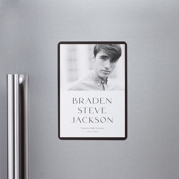 "Classy Graduate" - Graduation Announcements in Salt by Stephanie Hawkes - Magnet Front