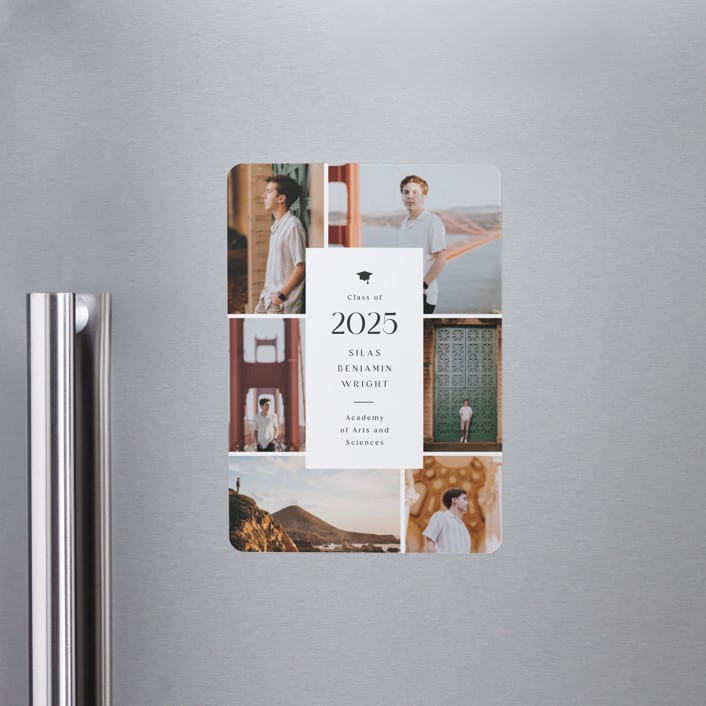 "pastiche" - Graduation Announcements in Raven by Olivia Raufman - Magnet Front