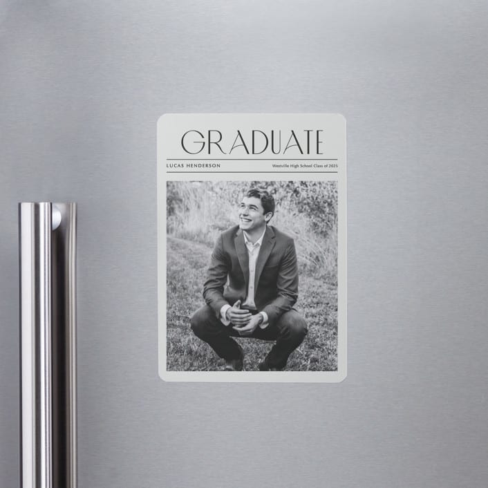 "newspaper" - Graduation Announcements in Newsprint by Kaydi Bishop - Magnet Front