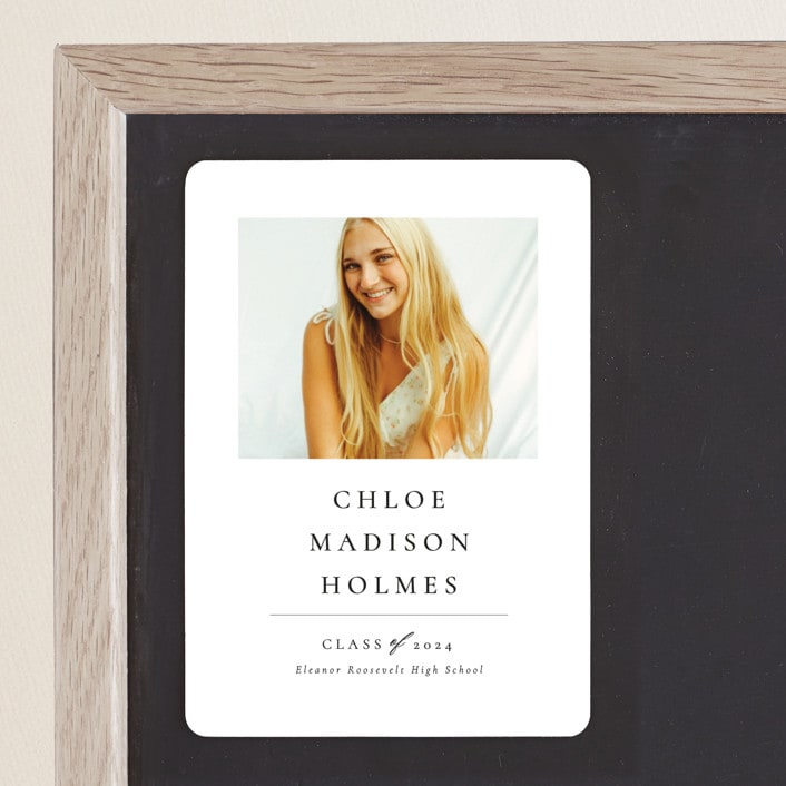 "Divided" - Graduation Announcements in Snow by Meggy Masters - Magnet Front