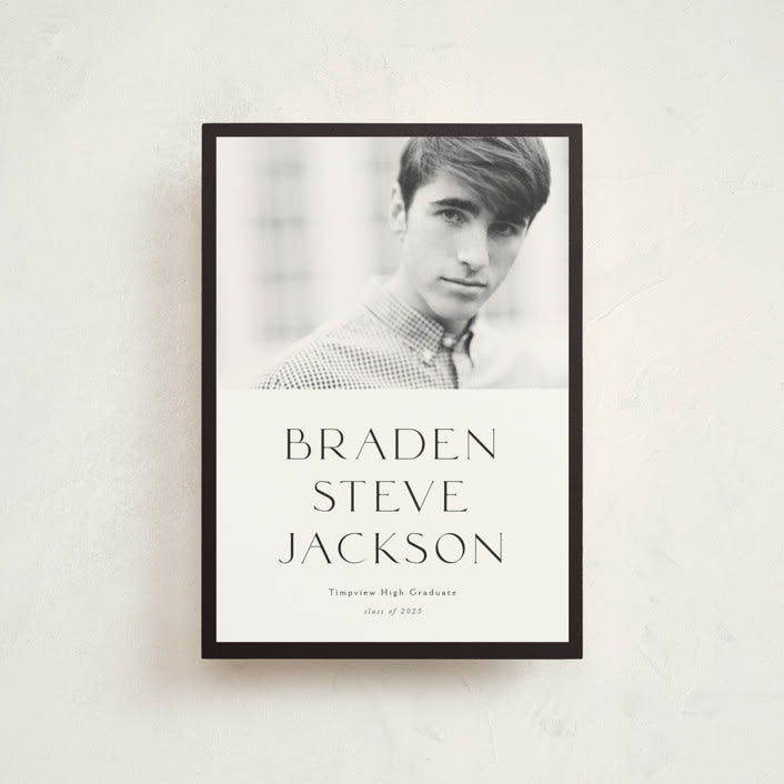 "Classy Graduate" - Graduation Announcements in Salt by Stephanie Hawkes - Front