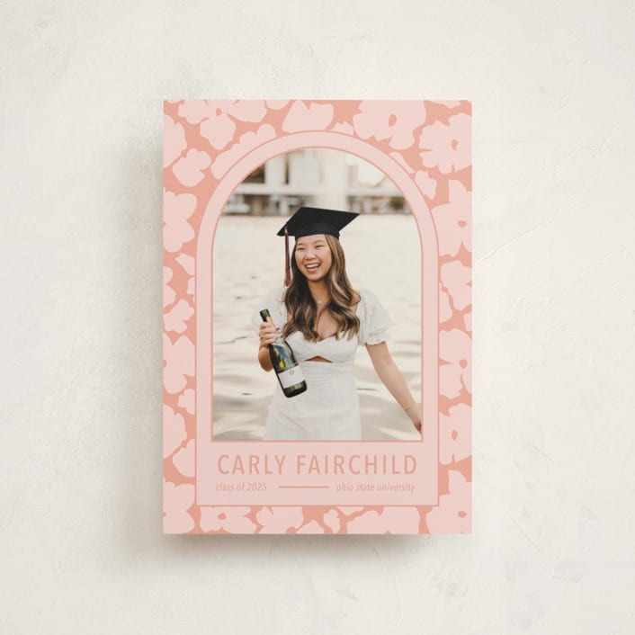 "Pink Graduation Announcement" - Graduation Announcements in Petal by Aubrey Fairchild - Front