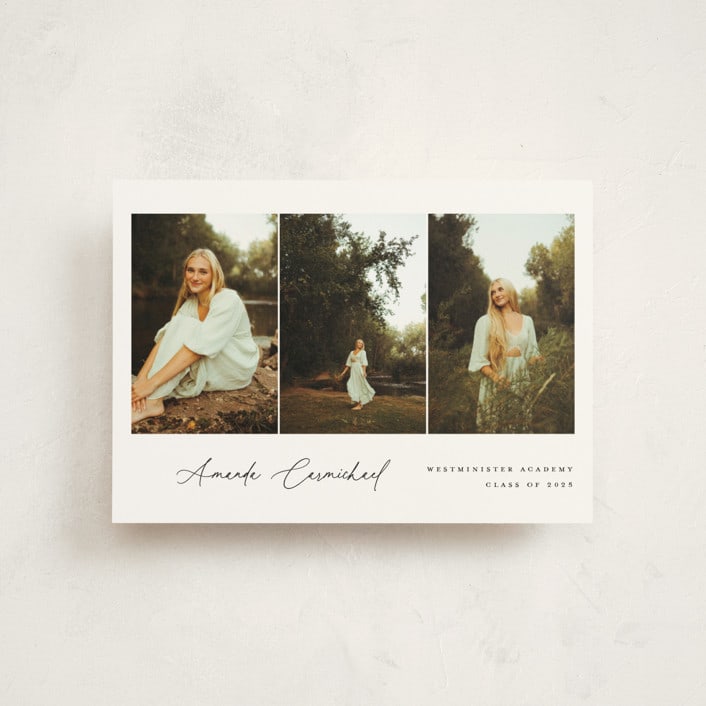 "The Trio" - Graduation Announcements in Onyx by Benita Crandall - Front